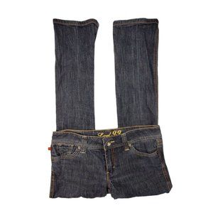 Level 99 Womens Jeans sz 30 straight mid rise dark wash denim pants